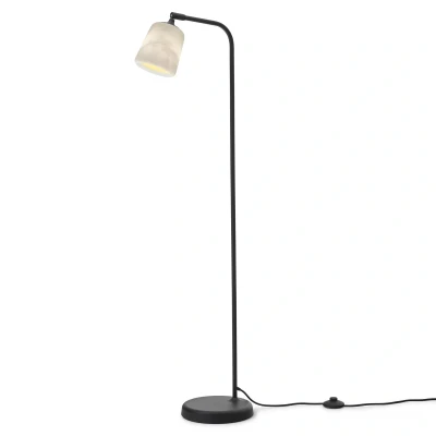 Image of New Works floor lamp material TBS, white, marble, height 125 cm
