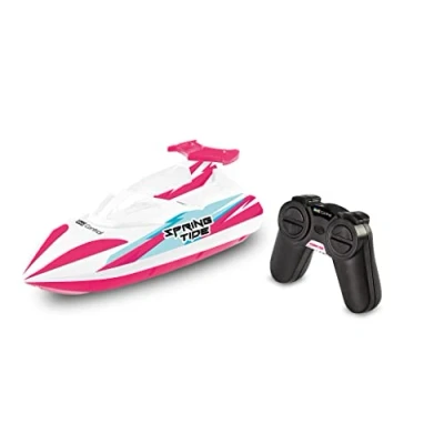 Image of Revell Control 24142 Remote Boat Spring Tide &quot;Pink&quot; With MHz Control, 2 Powerful Electric Motors, Propellers Start Only in Water, Channel, 23.5cm length