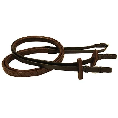 Image of Horseware Rambo Ireland Micklem Comp Rein, Color: Dark Havana, Size: Horse (SHAD4D NAB0 HO)
