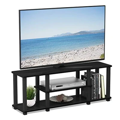 Image of Furinno Toolless TV Stands, Wood, Americano/Black, one size