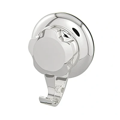 Image of Compactor Bestlock Bath Hook, Chrome, Large, Rustproof and Waterproof, No Drill Easy Installation, 7.1X4X8.7 cm, Blister Pack (Sku: RAN7817)