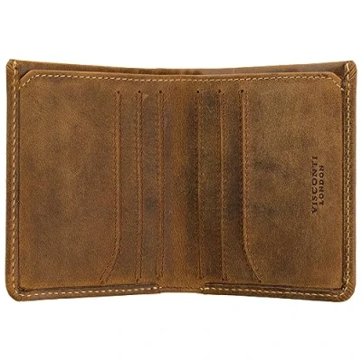 Image of Visconti Slim Collection Clipper Leather Wallet RFID Blocking VSL41 Oil Tan