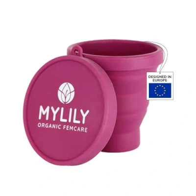 Image of MYLILY® Menstrual Cup Steriliser for All Types of Cups Foldable Cleaner The Microwave 100% Medical Silicone (Berry)