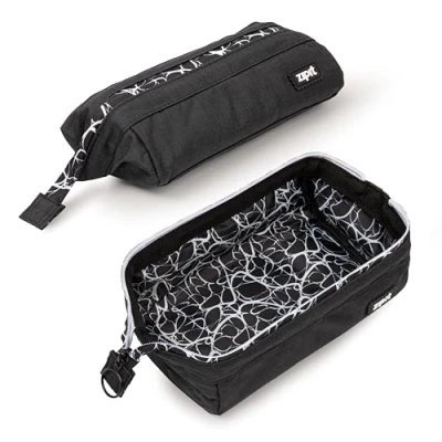 Image of ZIPIT Lenny Pencil Case Large Capacity Pouch Bag for School, College and Office (Black)