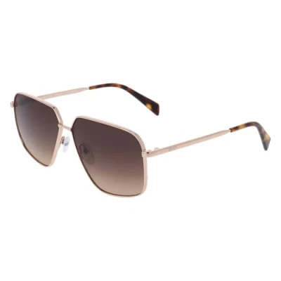 Image of Liu Jo Unisex LJ162S 770 Sunglasses Metal Gold Pilot Normal