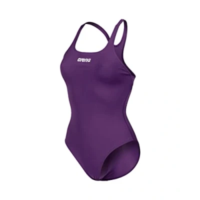 Image of Arena Womens Team Swimsuit Swim Pro Solid One Piece, Plum white, 32 EU