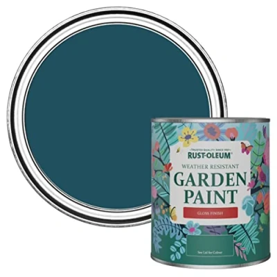Image of Rust Oleum Blue Mould Resistant Garden Paint In Gloss Finish Commodore 750ml