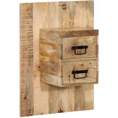 Image of vidaXL Bedside Cabinet 60x32x80 cm Solid Rough Wood Mango