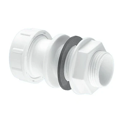Image of McAlpine R4M Straight Overflow Tank Connector 19/23mm Universal, White