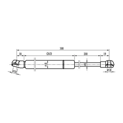 Image of 6E0823359A, 6E0823359B, 6E0823359E Bonnet Struts MAPCO 91815 190N VOLKSWAGEN: Lupo / 3L