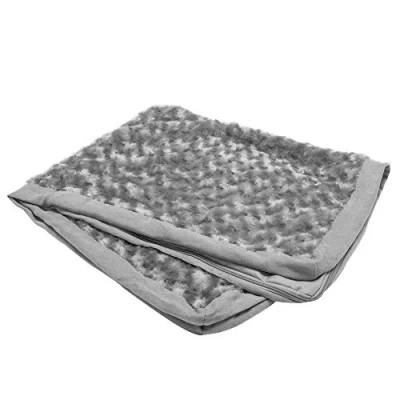 Image of Furhaven Replacement Dog Bed Cover Ultra Plush Faux Fur &amp; Suede Mattress, Machine Washable Gray, Large