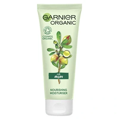 Image of SkinActive Face Garnier Organic Argan Nourishing Daily Moisturiser Day Cream for Dry and Sensitive Skin, Aloe Vera,s 50 ml