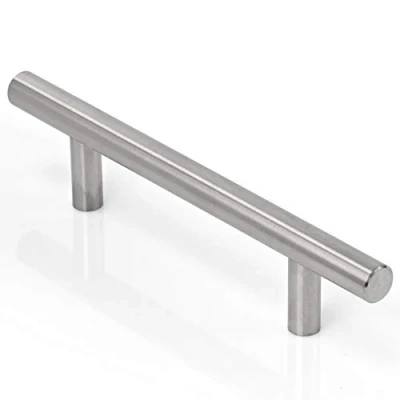 Image of 128mm Brushed Nickle T Bar Pull Handle for Cupboards &amp; Cabinets
