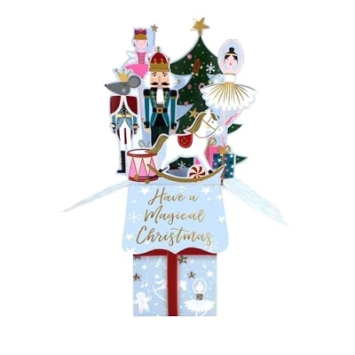 Image of Clever Cubes Pop Up Magical Nutcracker Christmas Card 3D Xmas XCU002
