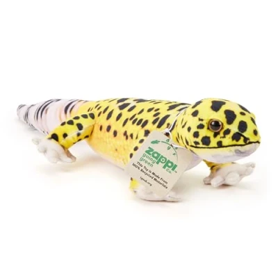 Image of Zappi Co 100% Recycled Leopard Gecko Plush Toy (45cm Length) Stuffed Soft Cuddly Eco Friendly for Newborn Child