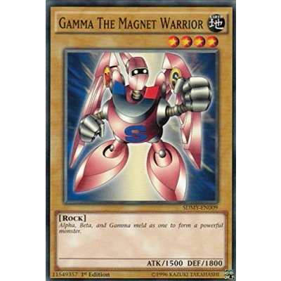 Image of YuGiOh SDMY EN009 1st Ed Gamma The Magnet Warrior common card