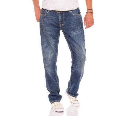 Image of Miracle of Denim M.O.D Thomas Comfort Men&#039;s Jeans, Mid Blue, 32 W/34 L