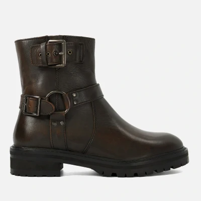 Image of Dune London Women&#039;s Piton Leather Low Boots UK 4