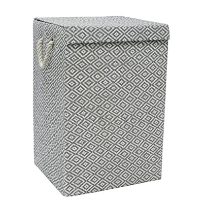 Image of JVL Argyle Rectangular Foldable Paper Lidded Storage