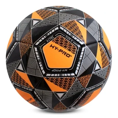 Image of Hy Pro Aztec Football Size 5 with PVC for Enhanced Grip Ideal Match Training &amp; Matches in All Weather Conditions, Orange