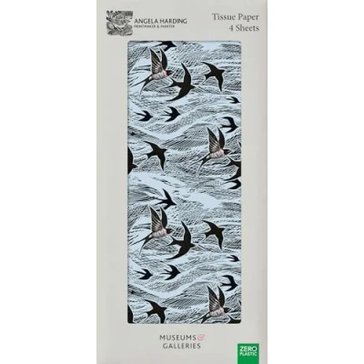 Image of Swallows and Sea by Angela Harding Pack of 4 Sheets Tissue Paper