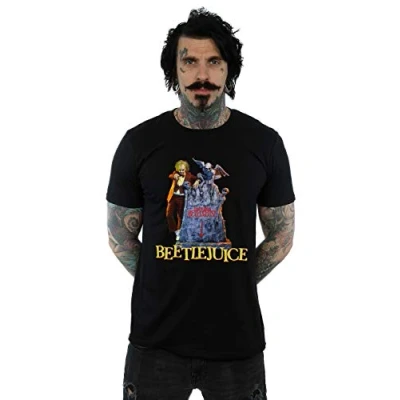 Image of Absolute Cult Beetlejuice Men&#039;s Here Lies T Shirt Black XXX Large