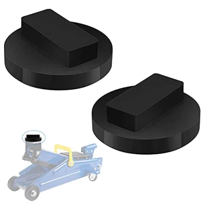 Image of 2 PCS Jack Pad Car Rubber Lift Pads Frame Rail Protector Jacking Heavy Duty Support Block For BMW Series (Black)