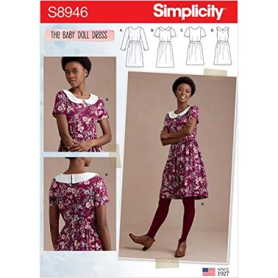 Image of SIMPLICITY Sewing Pattern S8946 Misses&#039; Dresses, Paper, White, Various