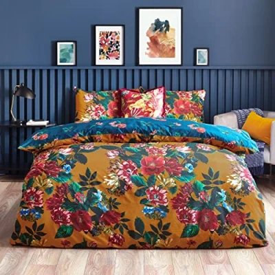 Image of furn. Nadya Duvet Cover Set, Polycotton, Amber, Single