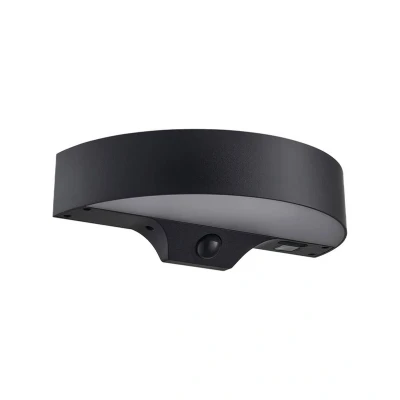 Image of Nordlux Monay Round Solar Outdoor Wall Lamp IP44 Black