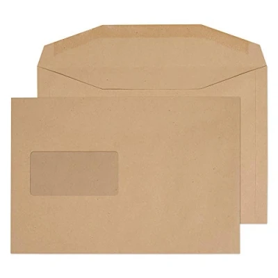 Image of Blake Purely Everyday C5+ 162 x 235 mm 80 gsm Gummed Mailer Window Envelopes (4406) Manilla Pack of 500