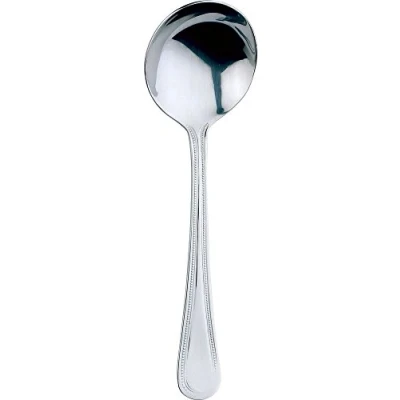 Image of 12 x Bead Soup Spoon, Cutlery, Dozen Spoons, Stainless Steel 18/0