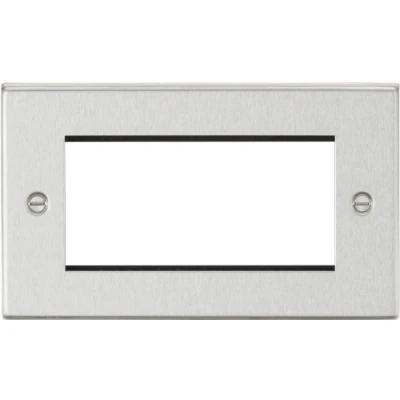 Image of KnightsBridge 4G Modular Faceplate Square Edge Brushed Chrome