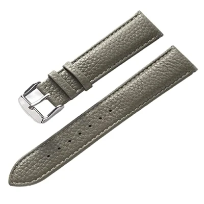 Image of SZCURC Genuine Leather Strap Lychee Pattern Soft 14 22 mm Watch Band Accessories