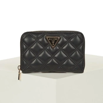 Image of Guess Giully SLG Medium ZIP Around Wallet, Women&#039;s, Size: One Size, Black