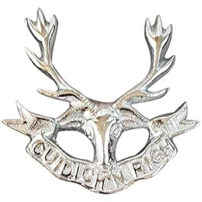 Image of Tartancity Scottish Highland Glengarry Cap Badges/Glengarry Hat Badge Pin Silver/Military Badges