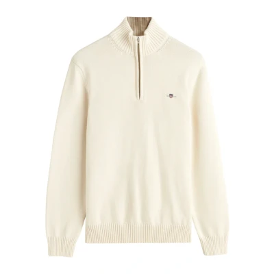 Image of GANT Casual HALF Jumper, Men&#039;s, Size: XXL, Cream