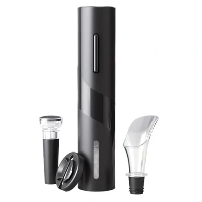 Image of Electric Wine Opener Set, 2 in 1 Battery Operated Corkscrew with Vacuum Stopper &amp; Foil Cutter Pourer for Lovers