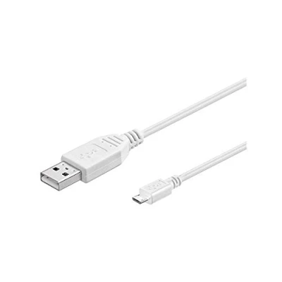 Image of InLine 0.5m USB 2.0 A Micro B Male Cable Data (0.5m; A; Male, 2.0, Male/White)
