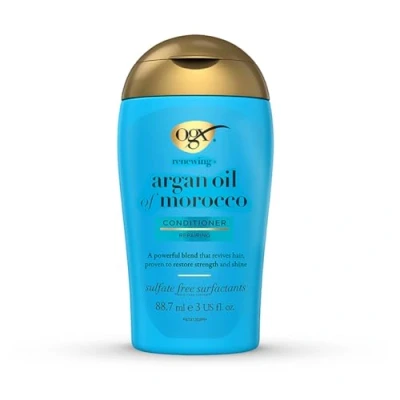Image of OGX Argan Oil of Morocco Hair Conditioner, Hydrate and Repair, Intensively Moisturises, for Dry Damaged Hair, Sulfate Free Surfactants, 88.7ml