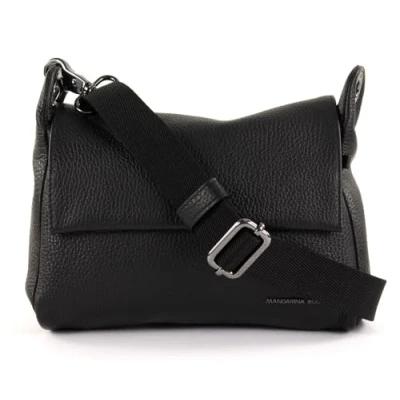 Image of Mandarina Duck Women&#039;s Mellow Leather P10FZT93 Cross Body Bag, Nero, 23x18x3 (L x H W)