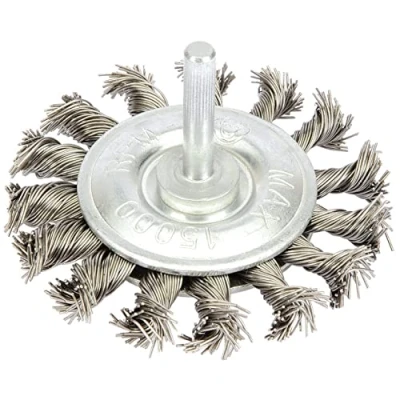 Image of Draper 41434 Twisted Wire Wheel Brush, 75mm,Blue