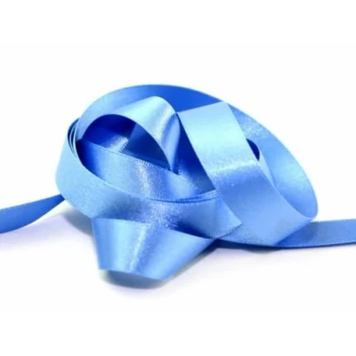 Image of 3mm Berisford Double Faced Satin Ribbon 61 Dusky Blue per metre