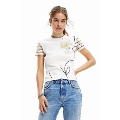 Image of Desigual Women&#039;s Ts_Dubrovnik 1000 T Shirt, White, S