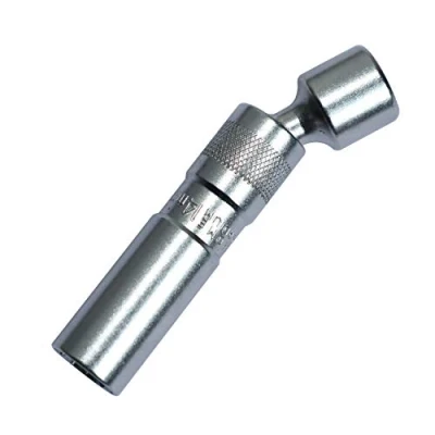 Image of DPTOOL 14mm Magnetic Thin Walled Spark Plug Socket Universal Joint 3/8 Inch Drive 12 Point Swivel Removal Tool 12pt 96L (14mm) Compatible with BMW Nissan