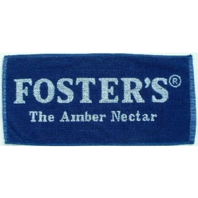 Image of signs unique Fosters Lager Cotton Bar Towel (Amber Nectar)