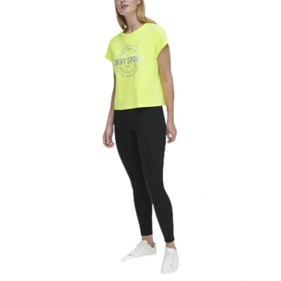 Image of DKNY Women&#039;s Metallic Athletic Mesh Shirt T, Zest, Large