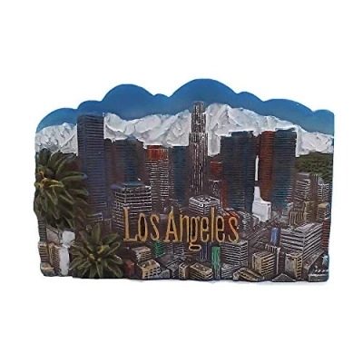 Image of Los Angeles California USA 3D Fridge Magnet Souvenir Gift, Home &amp; Kitchen Decoration Magnetic sticker America Collection