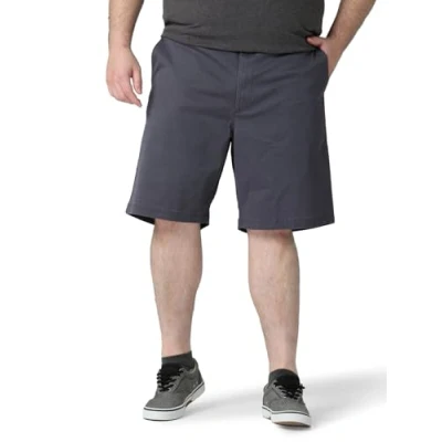 Image of Lee Men&#039;s Big &amp; Tall Extreme Motion Flat Front Short, Charcoal Gray, 46