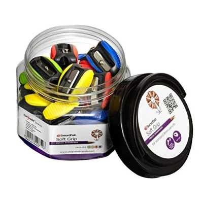 Image of Swordfish ‘Soft Grip’ Pencil Sharpener [Pack of 36] Assorted Colours [40179]
